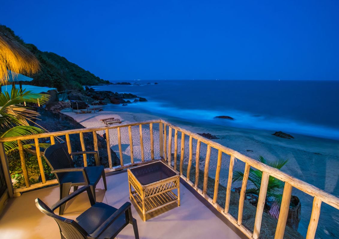 Dwarke Eco Hotel Goa Indie widok z tarasu